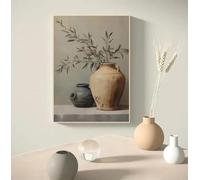 LTjiajuypd Italian Vase Olive Tree Canvas Prints Painting Retro Minimalist Printing Still Life Plants Antique Home Decoration 30x45CM Frameless