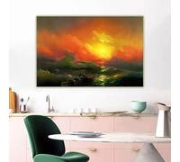LTjiajuypd Ivan Aivazovsky The Ninth Wave Prints Canvas Oil Painting Artwork Picture Print Poster Wall Decor Decoration Home Decor(60x80cm)