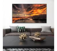 LTjiajuypd Landscape Sea Rocks Island Blue Dawn Poster Mountain Nature Scenery Print Autumn Fog Forest Canvas Prints Painting Decor 60x120cm Frameless