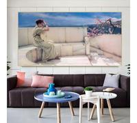 LTjiajuypd Lawrence Alma-Tadema Expectations Canvas Prints Oil Painting Artwork Picture Modern Home Living room Decor 27.5"x55.1"(70x140cm) No frame