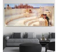 LTjiajuypd Lawrence Alma-Tadema《Under the Roof of Blue 》Canvas Prints Oil Painting Artwork Picture Wall Home Decoration 27.5"x55.1"(70x140cm) No frame