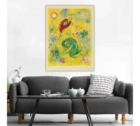 LTjiajuypd Marc Chagall《The Trampled Flowers》Canvas Prints Oil Painting Artwork Poster Decorative Picture Wall Home Decoration(30x40cm)