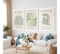 LTjiajuypd Matisse William Morris Picasso Mural Nordic Minimalist Wall Art Canvas Painting Posters Prints Home Room Decor 40x60cm-3Pcs Frameless
