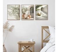 LTjiajuypd Mediterranean Wabi-Sabi Poster Natural Landscape Wall Art Canvas Print Wall Decorative Painting Home Decor for Hallway(50x70cm-3Pcs)