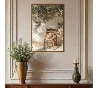 LTjiajuypd Minimalist Nature Botanical Olive Tree Pottery Poster Mediterranean Still Life Canvas Painting Wall Art Rustic Home Decor(50x75cm)
