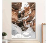 LTjiajuypd Modern Wall Artwork Mountain Landscape Canvas Art Print Snow-Capped Peaks Valley View Poster for Living Room, Bedroom,(60x85cm)
