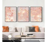 LTjiajuypd Nordic Champagne Pink Gold Marble Abstract Canvas Prints Art Poster Picture Wall Corridor Modern Simple Home Decor 60x80cm-3Pcs Frameless