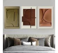 LTjiajuypd Nordic Geometric Canvas Painting Wall Art Abstract Minimalist Lines Art Poster Prints For Living Room Home Decor(60x90cm-3Pcs)