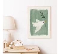 LTjiajuypd Peace Dove Olive Branch Nursery Wall Art Canvas Painting Nordic Minimalist Posters And Prints Pictures Kids Room Home Decor 70x100cm Frameless