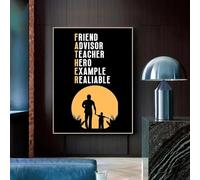 LTjiajuypd Retro Slogans Inspirational Slogans Warm Sentences Canvas Prints Painting for Living Room Study Bedroom Decoration 50x75CM Frameless