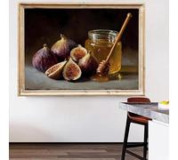 LTjiajuypd Sweet Honey And Fig Pomegranate Pear Litchi Apple Fruit Still Life Art Poster Canvas Prints Painting Kitchen Wall Decoration Painting(60x85cm)