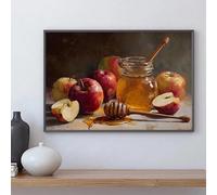 LTjiajuypd Sweet Honey And Fig Pomegranate Pear Litchi Apple Fruit Still Life Art Poster Canvas Prints Painting Kitchen Wall Decoration(70x100cm)