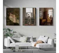 LTjiajuypd The Renaissance Women Portrait Poster Vintage Victorian Feminine Canvas Painting Prints Wall Art Living Room Home Decor Mural(50x75cm-3Pcs)