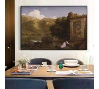 LTjiajuypd Thomas Cole The Pensive Canvas Prints Artwork Oil Painting Picture Print Poster Interior Backdrop Home Decoration(50x70cm)