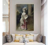 LTjiajuypd Thomas Gainsborough《The Honourable Mrs Graham》Canvas Prints Art Oil Painting Charming lady Art Picture Wall Home Decor(30x50cm)