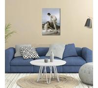 LTjiajuypd Young Shepherdess Canvas Art Reproduction Prints William Adolphe Bouguereau Portrait Painting for Bedroom Nursery Decor 70x100cm Frameless