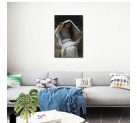 LTjiajuypd Young Shepherdess Canvas Art Reproduction Prints William Adolphe Bouguereau Portrait Painting for Bedroom Nursery Decor 30x50cm Frameless
