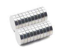LTKJ 20pcs 12x3mm Round Silver Neodymium Utility Magnets for White Board, Fridge, Pin Board and DIY Picture
