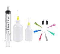 LTKJ Dispenser Set, 30/50ml Dispensing Bottles & 10ml Syringe, Plastic, Non-Sterile, 6pcs