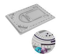 LTKJ Necklace Bead Design Board, 24 x 32 cm, Grey, Non-Foldable, For DIY Bracelet & Necklace Beading, Adults