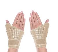 LTLCLZ 1Pair Flexible Splint Wrist Thumb Support Brace For Tendonitis Arthritis Breathable Thumb Protector Guard,Flesh