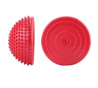 LTLCLZ 2Pcs Half Circle Yoga Ball Foot Massager Pvc Hedgehog Hemisphere Physical Pilates Fitness Exercise Balance Skills Training,Red