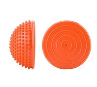LTLCLZ 2Pcs Half Circle Yoga Ball Foot Massager Pvc Hedgehog Hemisphere Physical Pilates Fitness Exercise Balance Skills Training,Orange