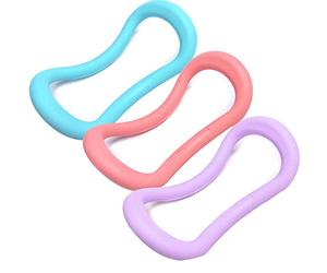 LTLCLZ 3PCS Yoga Ring Fascia Stretching Ring Pilates Circle Yoga Massage Ring Training Tool For Toning Thighs Abs And Legs,SetA,Hard