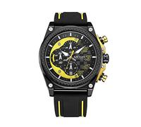 LTLCLZ Men's Watch Timing with Calendar Multi-Function Fashion Sports Men's Watch Silicone Strap Quartz Watch