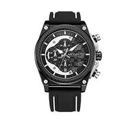 LTLCLZ Men's Watch Timing with Calendar Multi-Function Fashion Sports Men's Watch Silicone Strap Quartz Watch