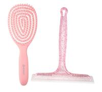LTLUTU Silicone squeegee with Hair Comb Set (Pink)