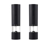 LTLWSH Electric Salt and Pepper Mill Grinder Set, USB Charging Pepper Mill Ceramic Mechanism Great for Himalayan/Rock Salt, Pepper, Dried Herbs, Spices,No Shaker Pots Mess,Black