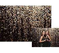 LTLYH 7x5ft Gold Bokeh Spots Backdrop for Selfie Birthday Party Pictures Photo Booth Shoot Graduation Prom Dance Decor Wedding Vintage Glitter Dot Studio Props Photography Background