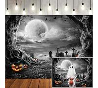 LTLYH 7x5ft Halloween Backdrop for Photography Horror Night Background Scary Pumpkin Moon Backdrop Halloween Decoration Supplies Studio Props 224