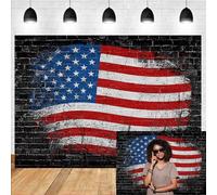 LTLYH 7x5ft Patriotic Backdrop 4th of July Independence Day Balloons Veterans Background Festival American Flags Freedom Memorial National Presidents Day Party Decor Supplies Photobooth Props 272