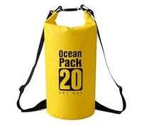 LTMGL Floating Waterproof Dry Bag 5L/10L/15L/20L for women-Lightweight&Durable Dry Sack Backpack for Kayaking, Swimming, Camping, Hiking-Soft&Abrasion-Resistant with Roll-Top Closure (YELLOW, 20L)