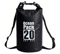 LTMGL Floating Waterproof Dry Bag 5L/10L/15L/20L for women-Lightweight&Durable Dry Sack Backpack for Kayaking, Swimming, Camping, Hiking-Soft&Abrasion-Resistant with Roll-Top Closure (BLACK, 20L)