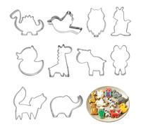 LTMMC 10PCS Animal Cookie Cutters Stainless Steel Baking Sandwich Set