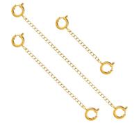 LTMMC Gold Necklace Extender, 3pcs Jewelry Extension Chain, 3/5/8cm Necklace Extender with Lobster Claw Clasps, for Jewelry Making - Gold Necklaces, Bracelets, and Anklets