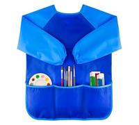 LTMMC Kids Painting Apron, Long Sleeves 3 pockets Toddler Painting Aprons, Painting Apron Toddler 2-4, for Children's Painting Cooking Eating Arts, Waterproof and Stain Proof Kids Art Smock
