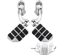 LTMOTO 1.25" Highway pegs,Motorcycle Angled Adjustable Highway Footpegs for Harley Davidson Touring Road King Road Glide Street Glide Electra Glide Softail Sportster with 1 1/4" Highway Bar Chrome