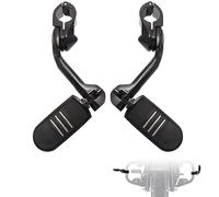LTMOTO 1.25" Highway pegs,Motorcycle Long Angled Adjustable Highway Footpegs for Harley Davidson Touring Road King Road Glide Street Glide Electra Glide Softail Sportster with 1 1/4" Highway Bar