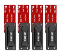 Ltnsimy 4 Pack Non-Perforated Car Gun Magnetic Mount with Strong 3M Adhesive, N52 Strong Magnet, 45 Lb, Rubberized for Car, Truck, Desk, Safes and Walls