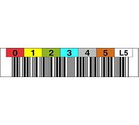 LTO 5 Horizontal Label Circular Number 000001-000099 Number Range: 000400-000499