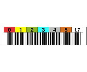 LTO 7 Label Horizontal Number Range 000500-000599