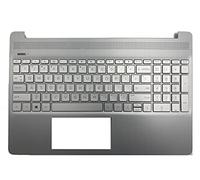 LTPRPTS Replacement for HP 15T-DY 15Z-EF 15-DY 17-CA1022CY 15-EF 15S-EQ 15S-FQ 15S-FR Laptop Upper Case Palmrest Non-Backlit Keyboard Touchpad Assembly Part No Finger Print Reader M17184-001