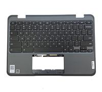 LTPRPTS Replacement Laptop Upper Case Palmrest Keyboard Assembly Part for Lenovo Chromebook 100E 3th 5M11C94663 Black