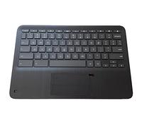 LTPRPTS Replacement Laptop Upper Case Palmrest Keyboard Touchpad Assembly Part Non-WFC for HP Chromebook X360 11 G3 EE L92215-001 Black