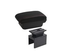 LTQSIV Centre Armrest Glove Box Centre Console Armrest For F&ord For Fiesta MK8 Armrest Box Car Armrest Storage Box Interior Car Accessories(A1 red line No USB)