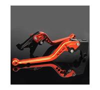 LTQSIV Motorcycle Handlebar Parts CNC Aluminum Adjustable Motorcycle Drum Brakes Right Left Levers For Vespa For Sportique PX LML PK ET3 For Primavera PX For Rally V90 T5 (177mm Orange)